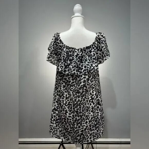 Leopard Print Sanctuary Off-Shoulder Shift Dress - Picture 2 of 7